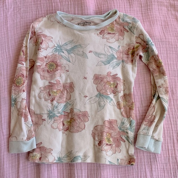 Burt’s Bees Kids Pajamas Floral Matching Set 2T - Picture 2 of 8